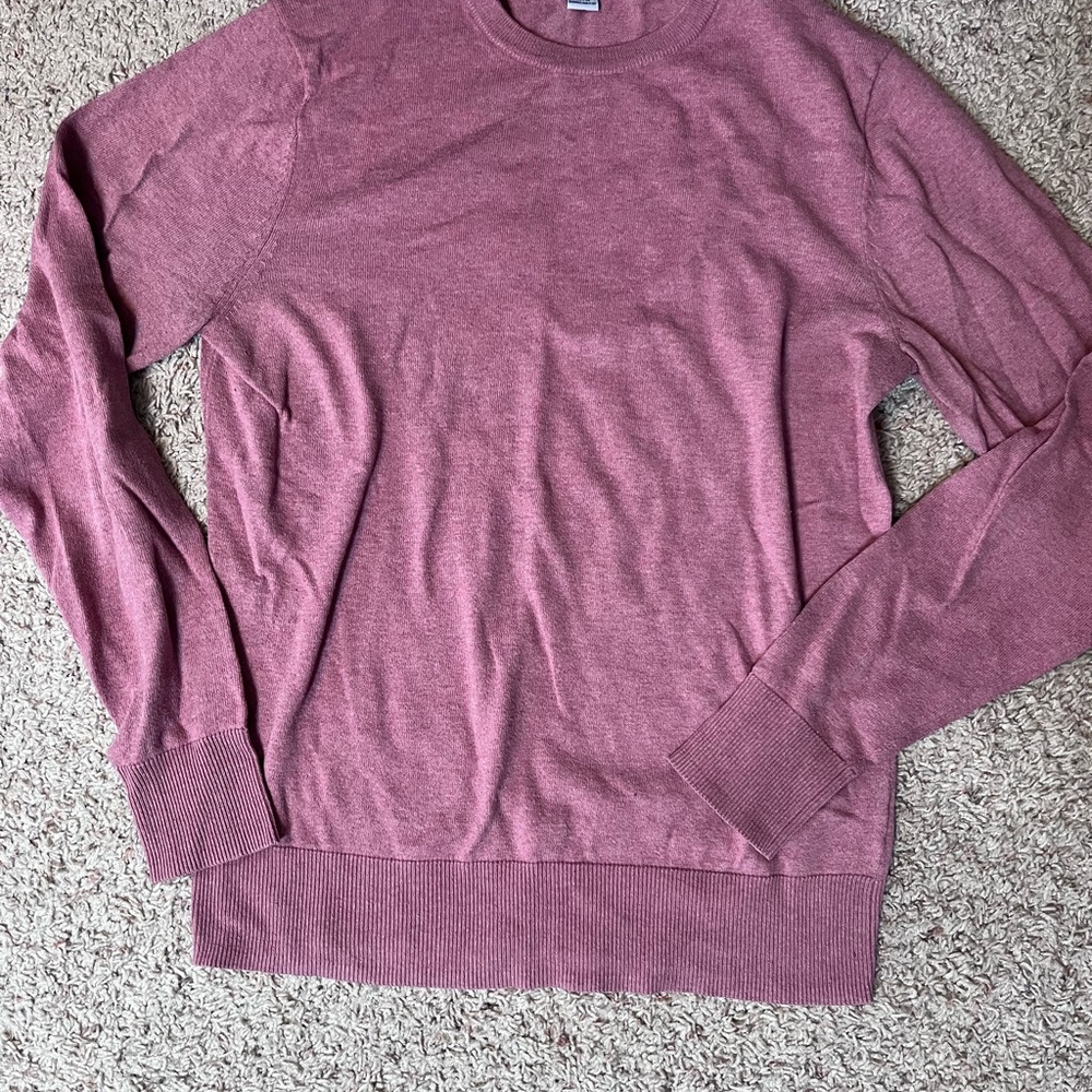 Old Navy Tight Knit Sweater Pink Round Neck Womens S
